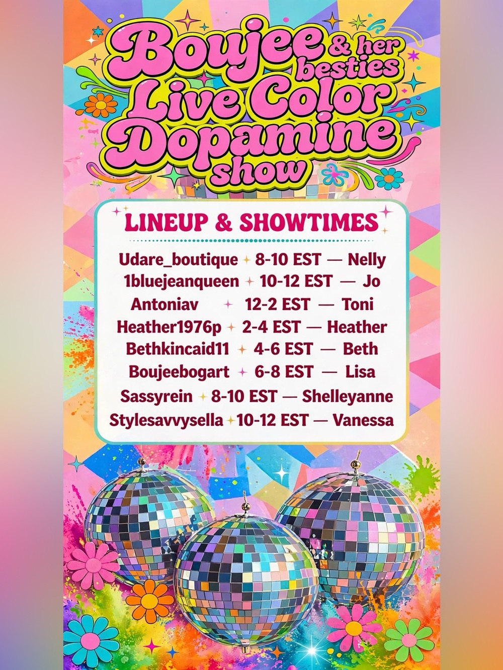Live Color Dopamine Show Party Poster - Multicolor
